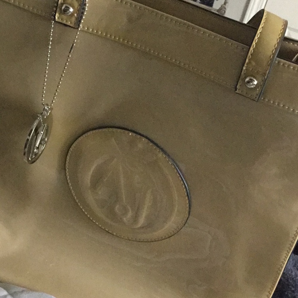 Elegant Tan Designer Tote Bag